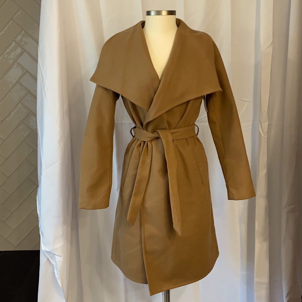 Only “Phoebe” Drapey Mid Length Coat